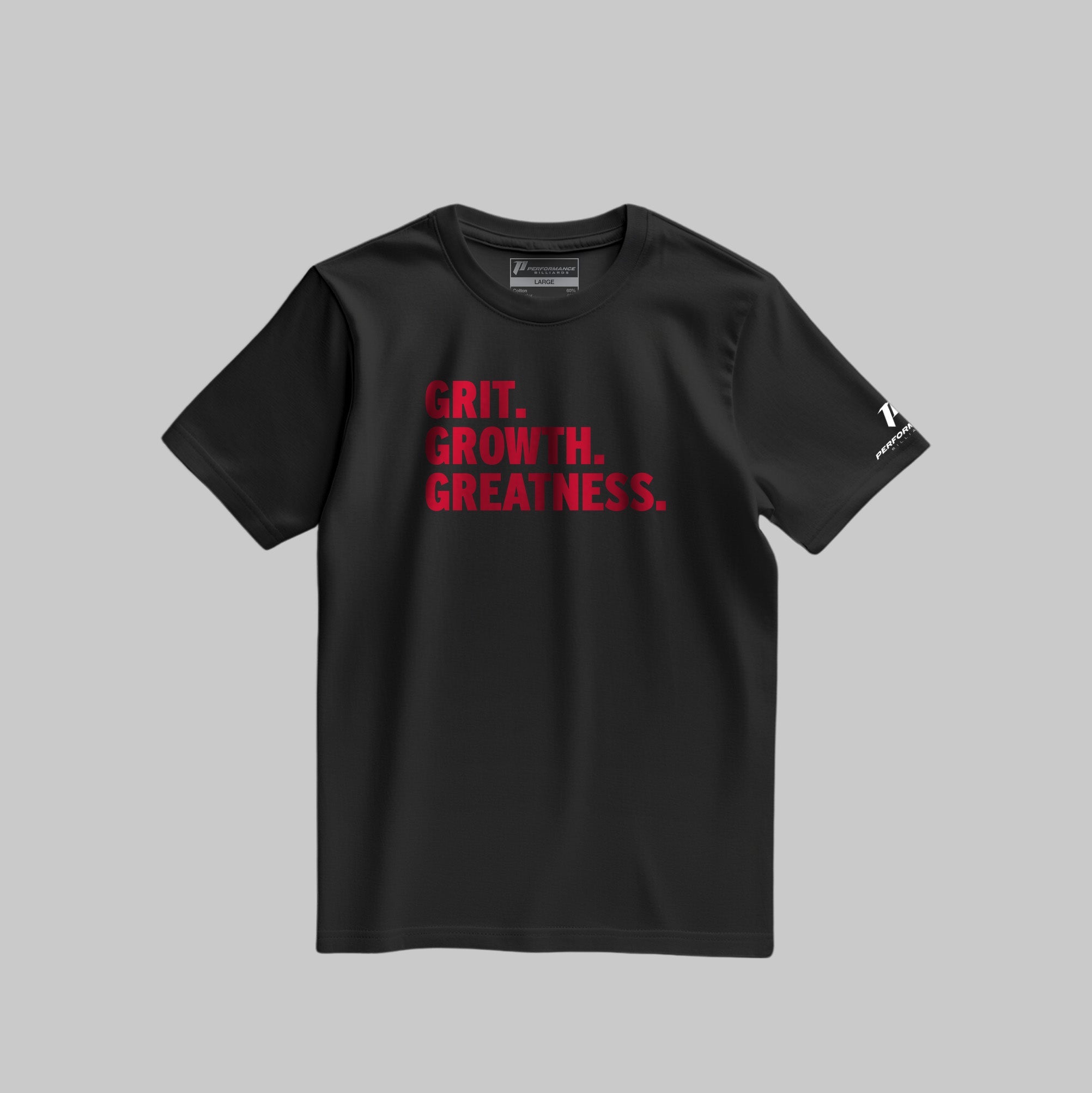 Performance Billiards - "Grit. Growth. Greatness." Tee