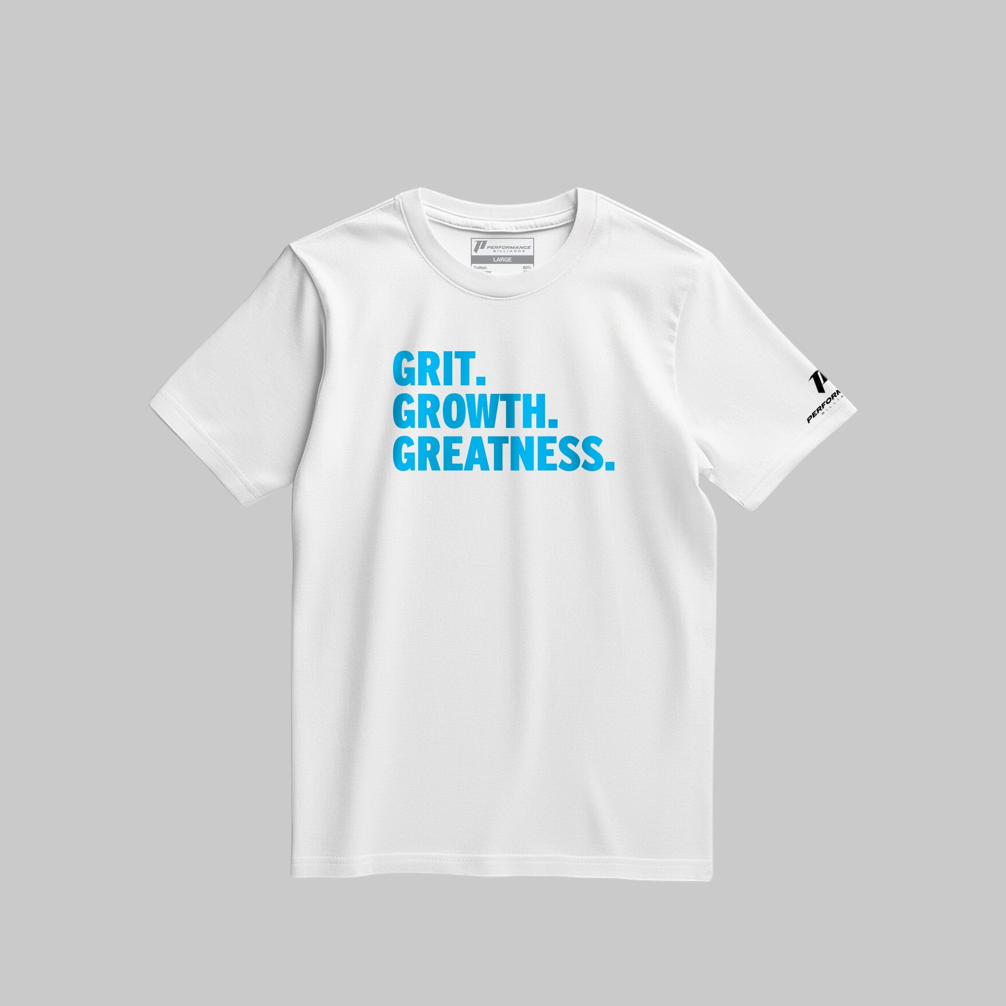 Performance Billiards - "Grit. Growth. Greatness." Tee